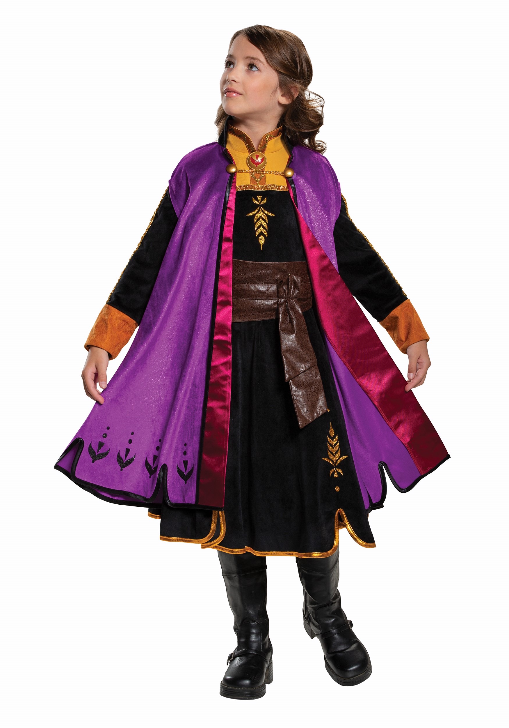 Photos - Fancy Dress Prestige Disguise Girls Frozen 2 Anna  Costume Black/Purple 
