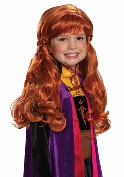 Anna Cosplay Frozen 2 Kostüme Costume Perücke wig Braun Brown Lang Long princess