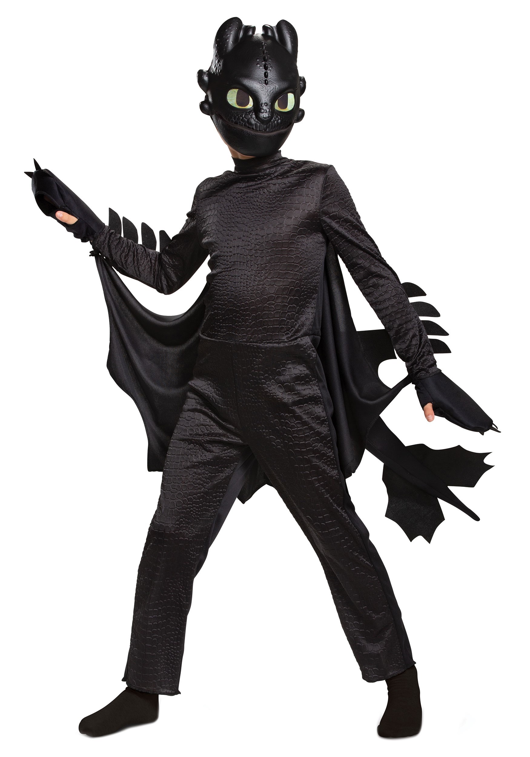 How To Train Your Dragon Deluxe Toothless Kids Costume Licensed Cosplay XS-MD