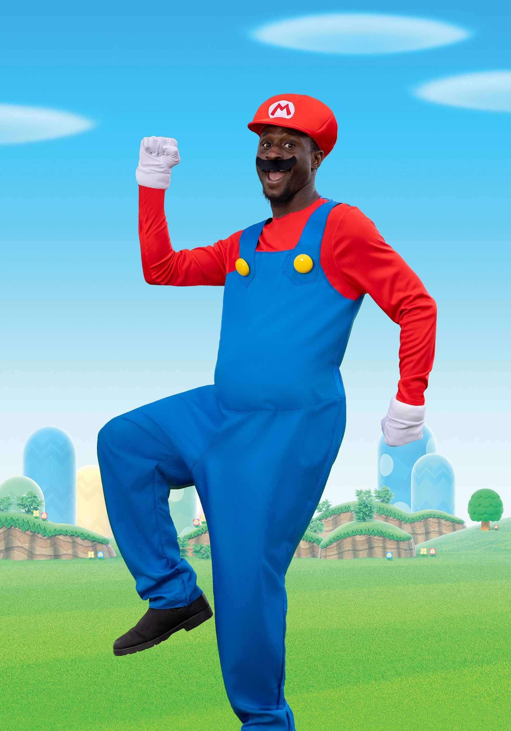 Nintendo Super Mario Brothers Men's Mario Deluxe Costume