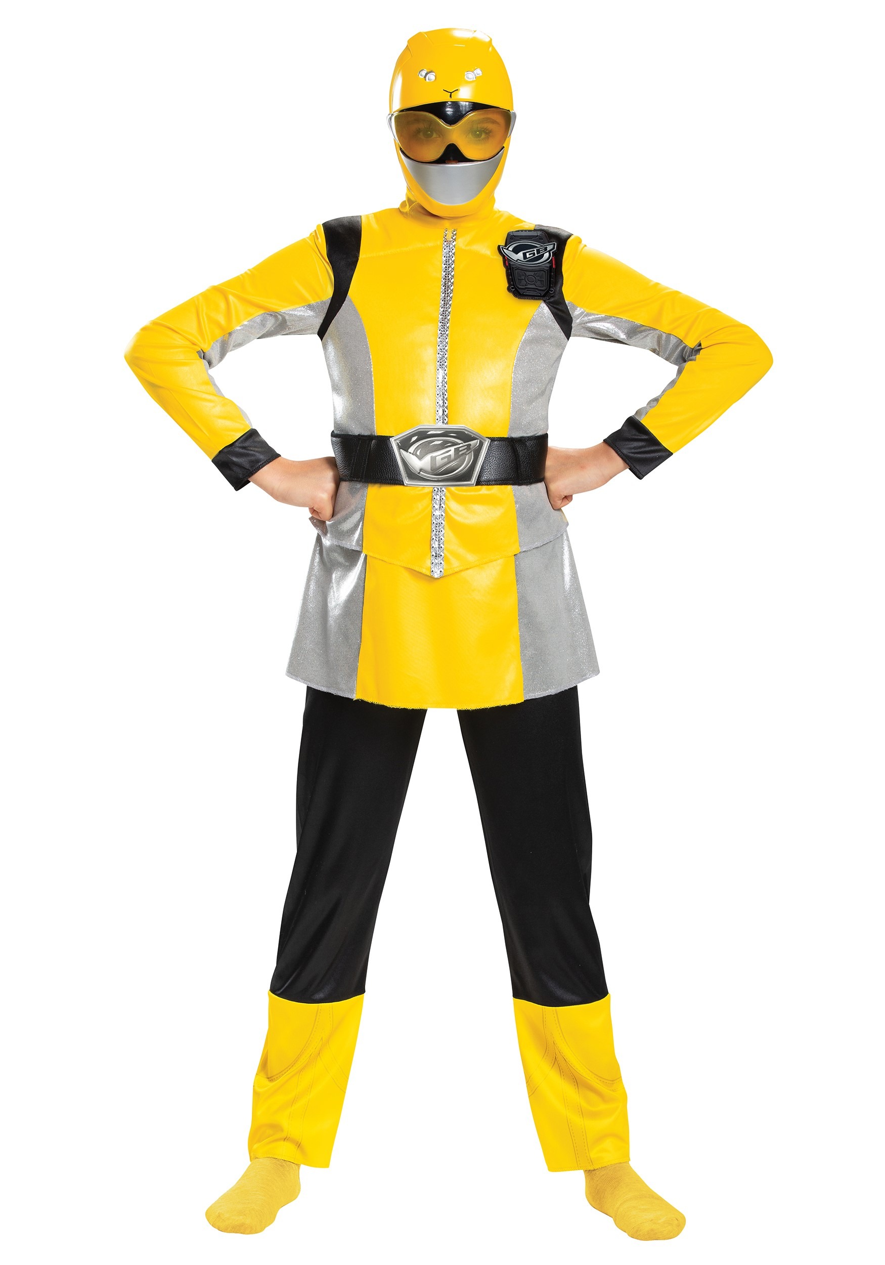 Girls Deluxe Power Rangers Beast Morphers Girls Yellow Ranger Costume