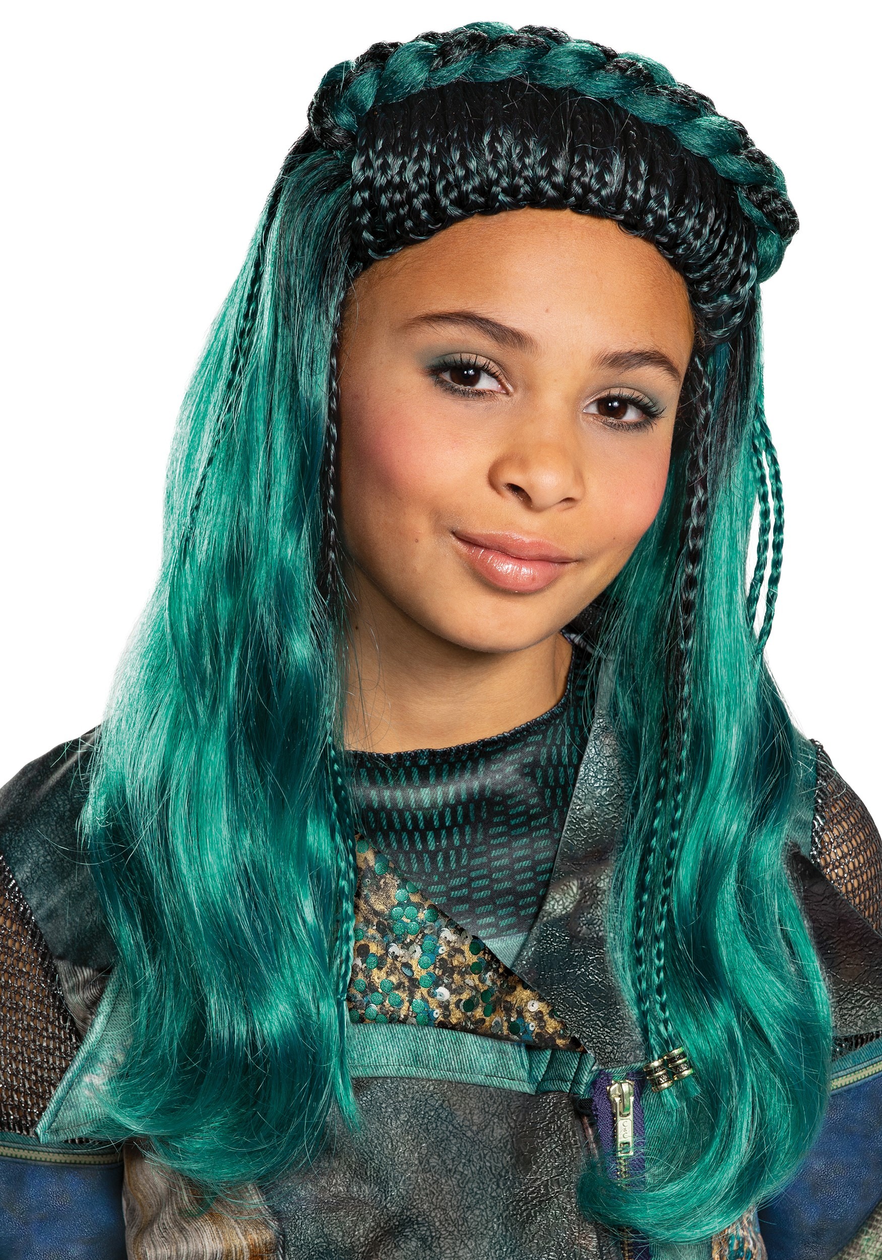 Descendientes de Disney 3 chicas uma peluca Multicolor