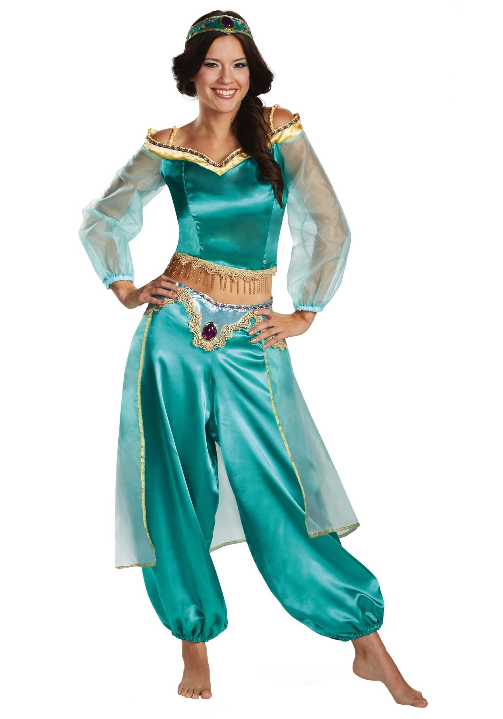 Photos - Fancy Dress Aladdin Disguise Women's  Animated Jasmine Prestige Costume | Disney Blue 