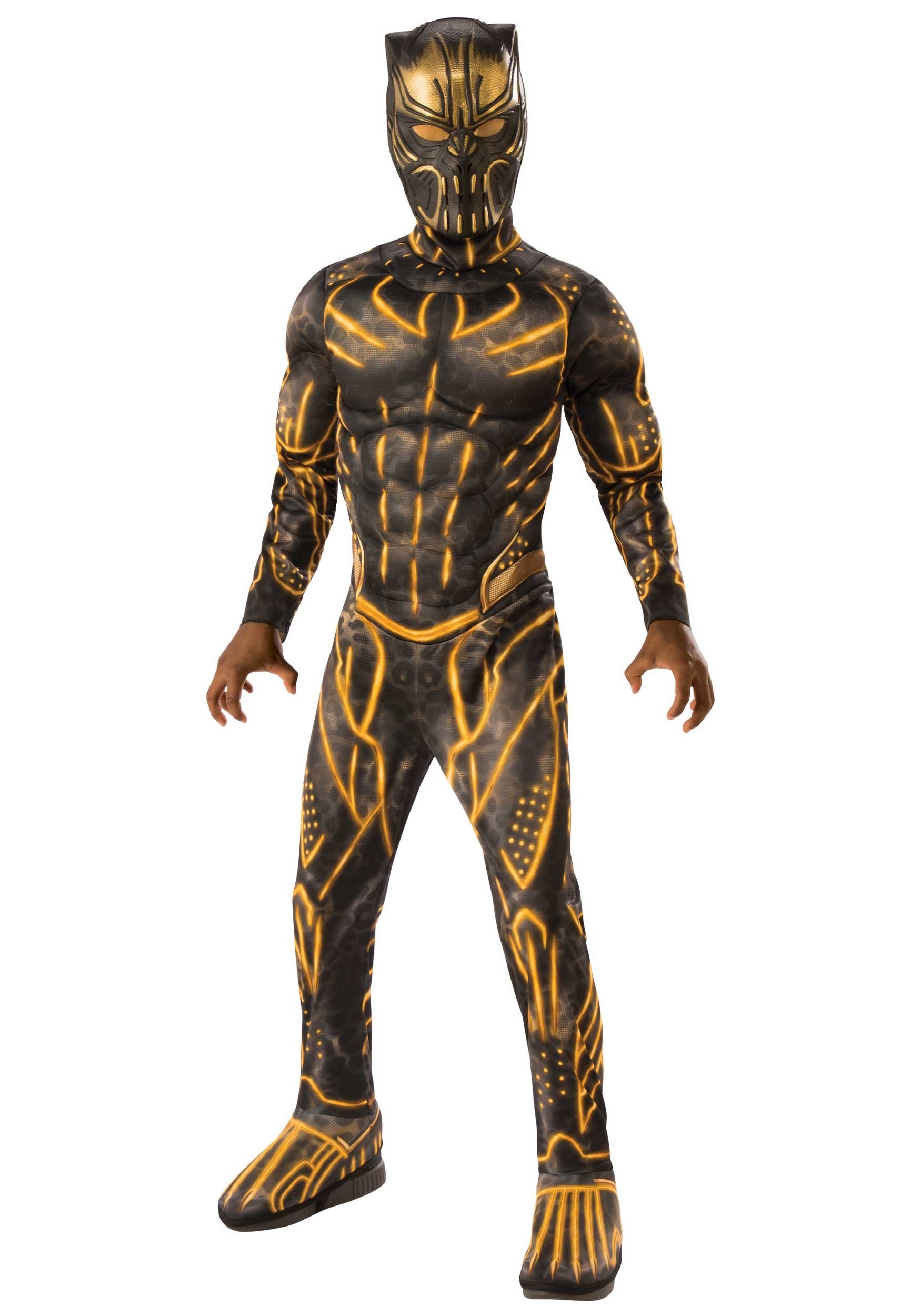 Deluxe Black Panther Erik Killmonger Battle traje de batalla disfraz de niños Multicolor