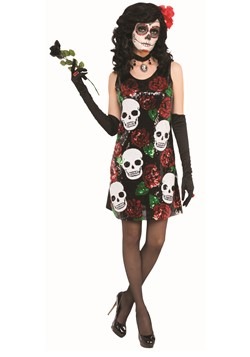 Women's Sequin Day of the Dead Dress
