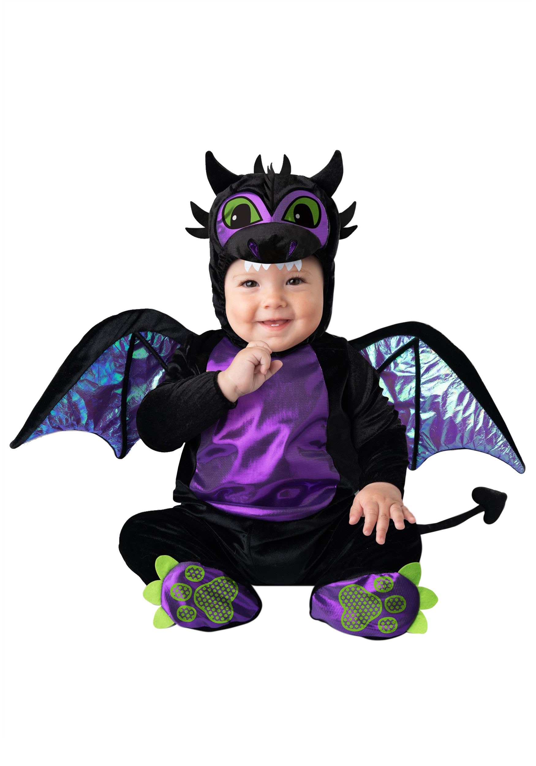 Photos - Fancy Dress Dragon Fun World Baby  Infant Costume Black/Green/Purple 