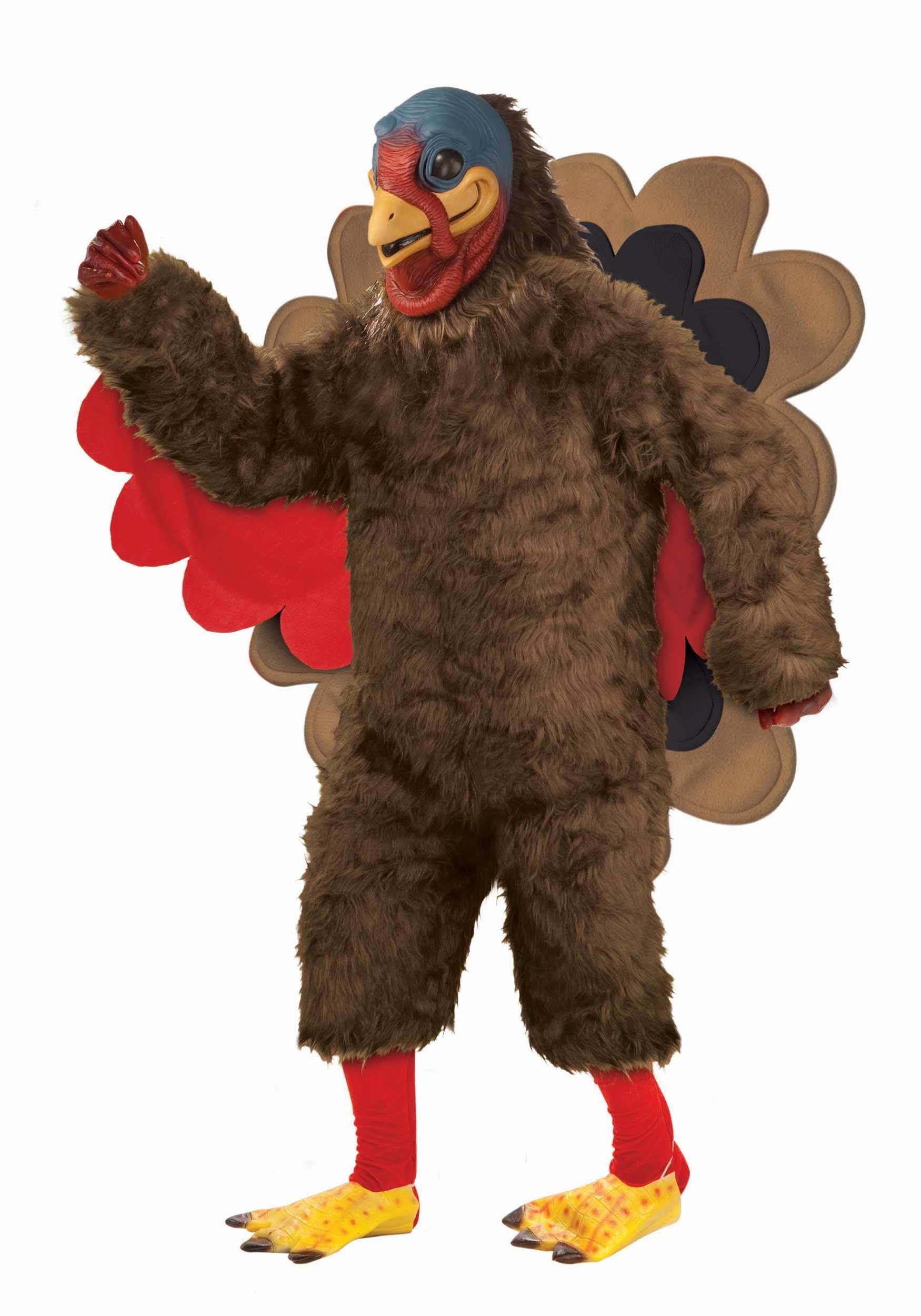 The Adult Deluxe Plush Turkey Mascot Costume