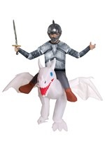Child Inflatable White Ride on Dragon Costume