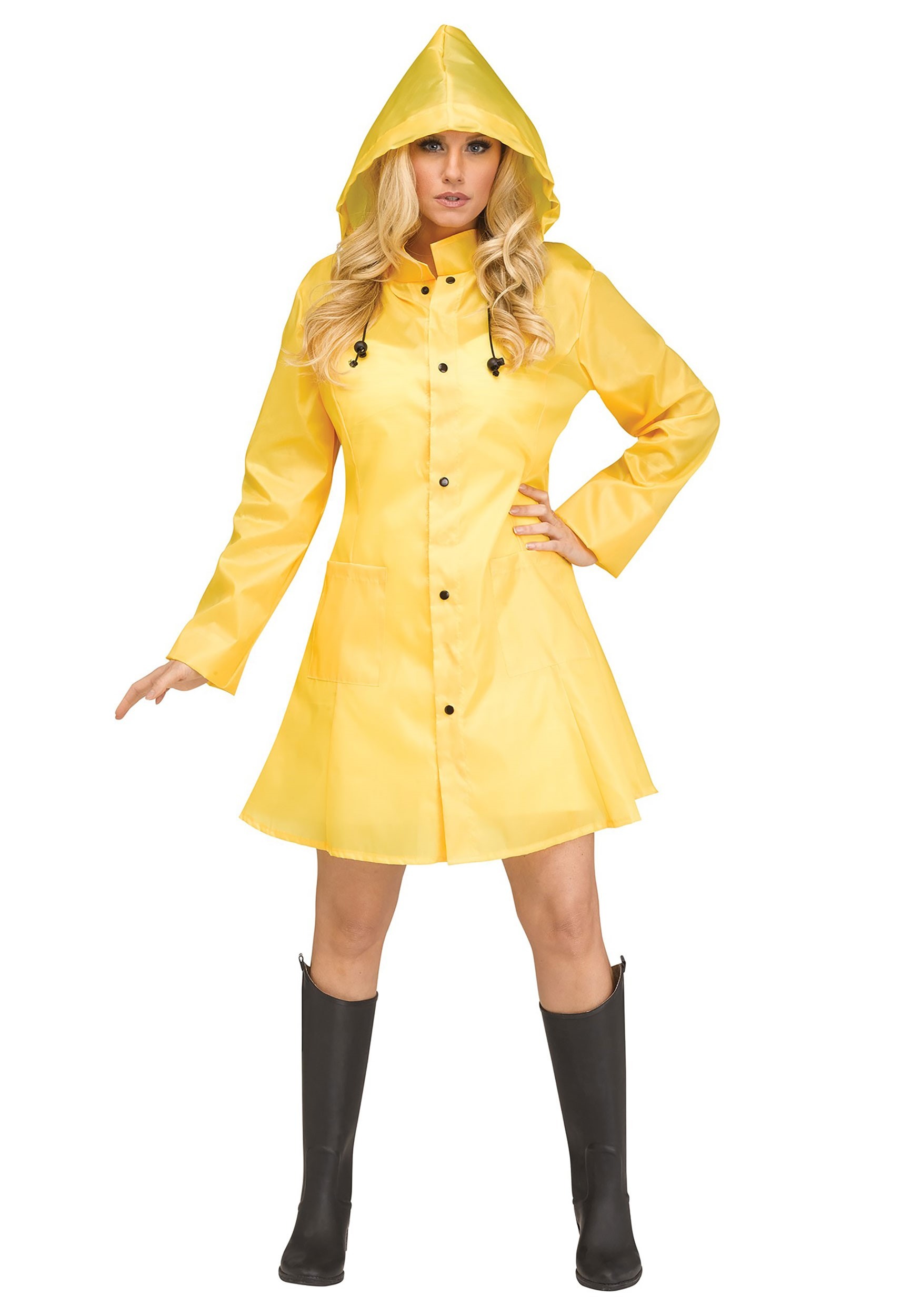 Fun World The Women's Yellow Raincoat Costume, Size: Large/XL