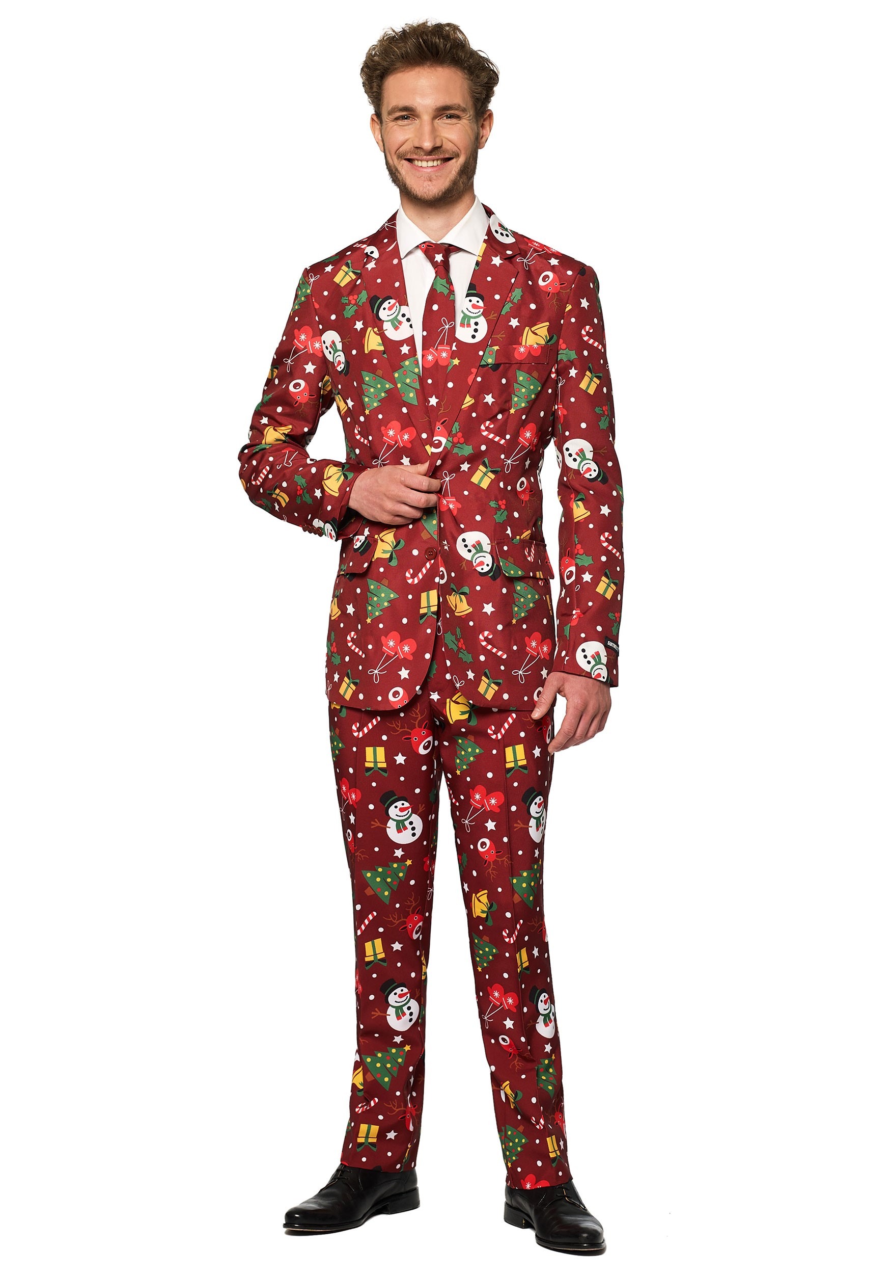 Ugly Xmas Sweater Costumes Include Jacket Pants & Tie Suitmeister Light-Up Christmas Suits for Men in Different Prints