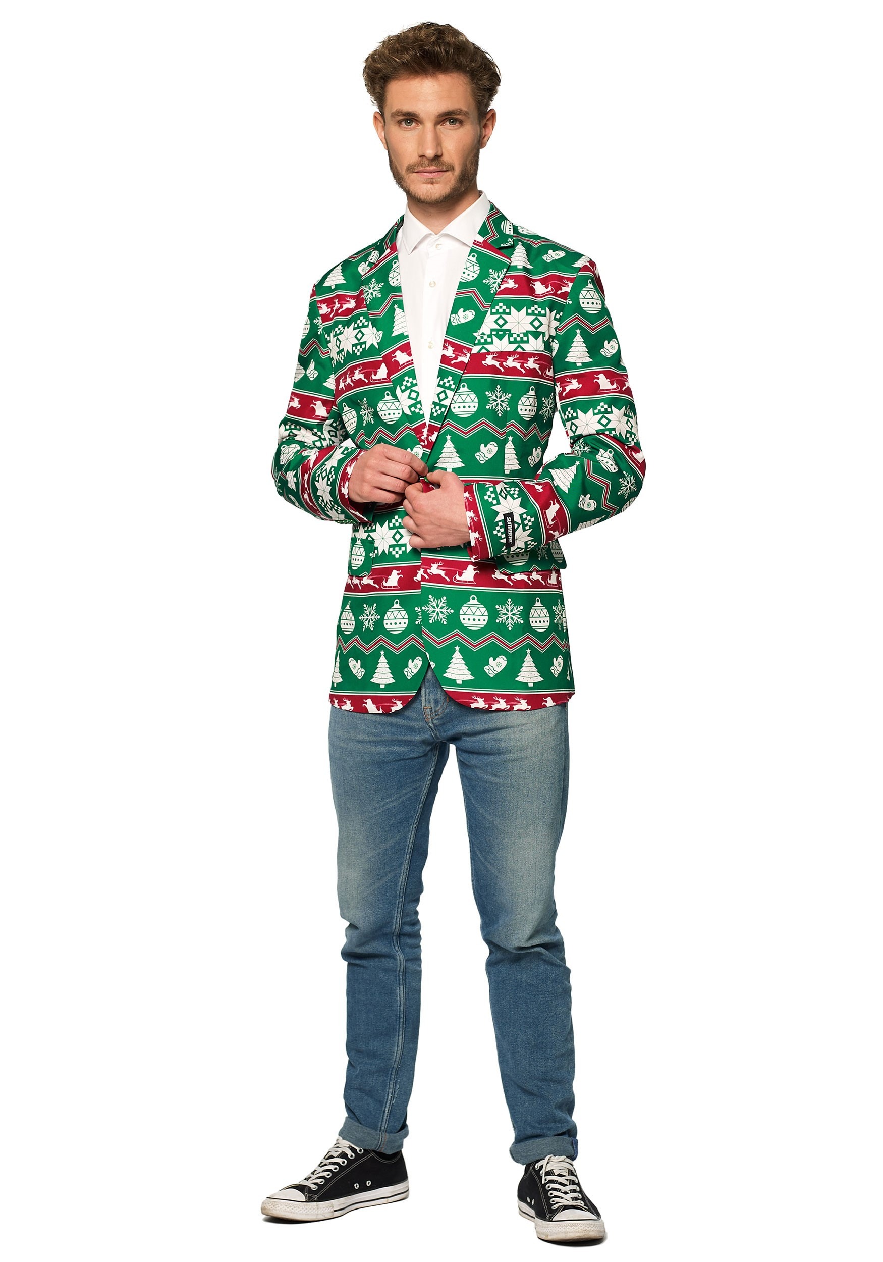 SuitMeister Christmas Green Nordic Men's Blazer Multicolor Colombia