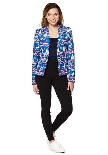 Suitmeister Christmas Blue Nordic Women's Blazer