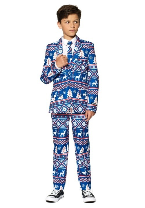 Suitmeister Christmas Blue Nordic Boy's Suit