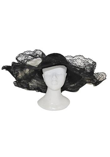 Black Woven Lace Hat