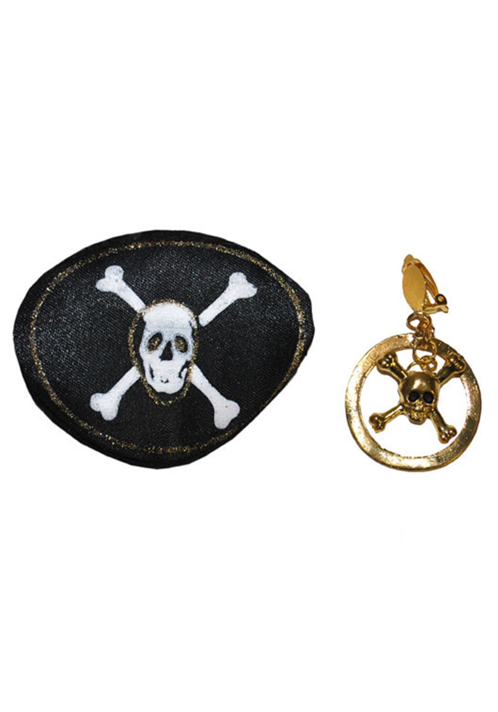 Earing Kids Costume Accessory Pack Eye Patch Pirate Hook 