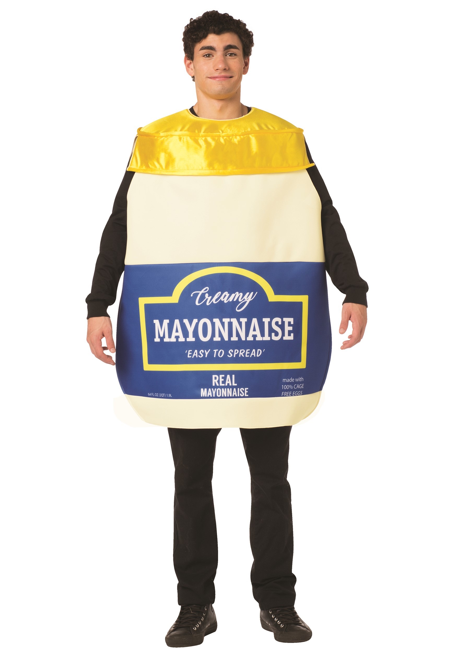 Funny Adult Mayonnaise Jar Costume. 