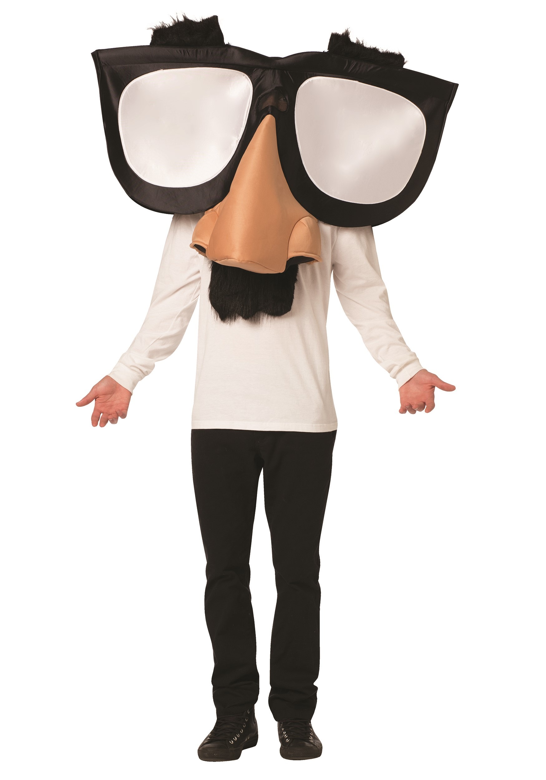 Classic Fuzzy Big Nose and Glasses Costume Accessory 