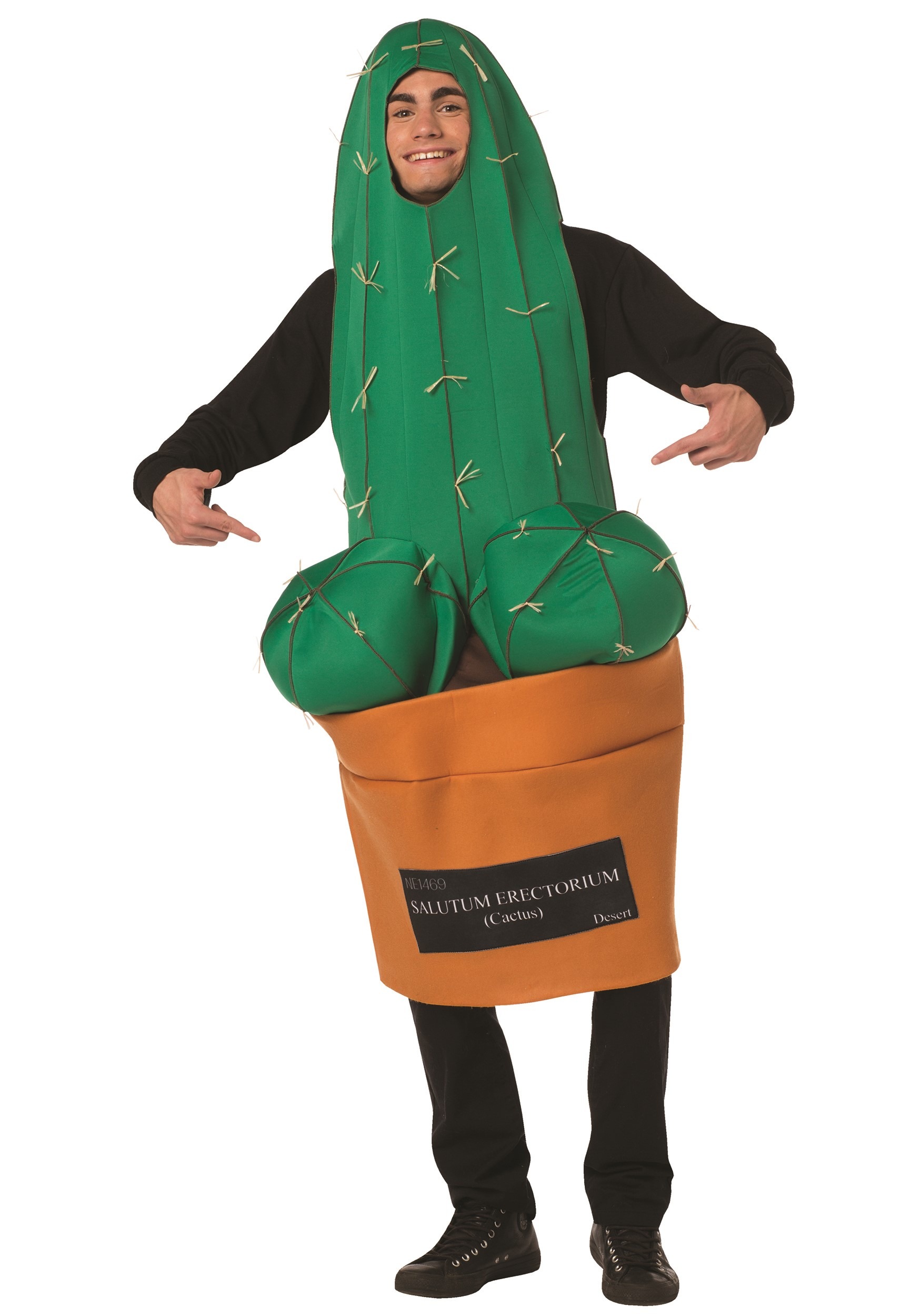 Disfraz de cactus feliz para adultos Multicolor