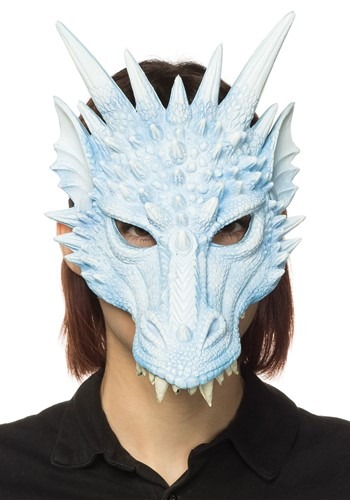 Ice Blue Dragon Half Mask