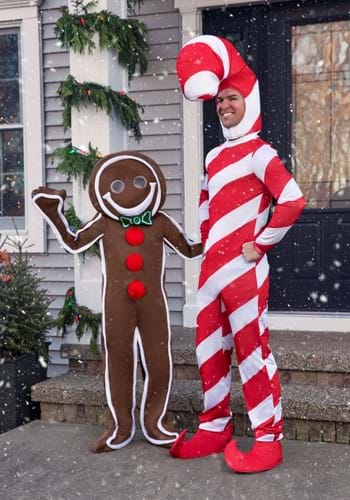 Candy Cane Bodysuit Costume For Adults