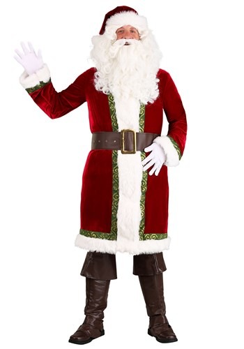 Men's Plus Size Old Time Santa Claus Costume