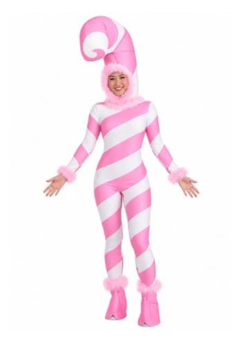 Womens Pink Candy Cane Jumpsuit Main 2