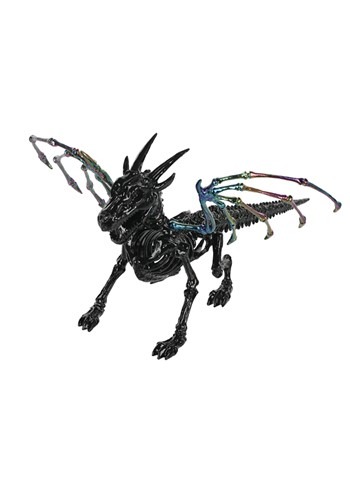 7" Oil Slick Skeleton Dragon