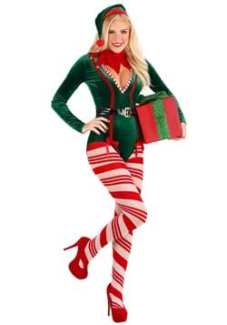 Womens Sexy Santa Elf Costume Main UPD