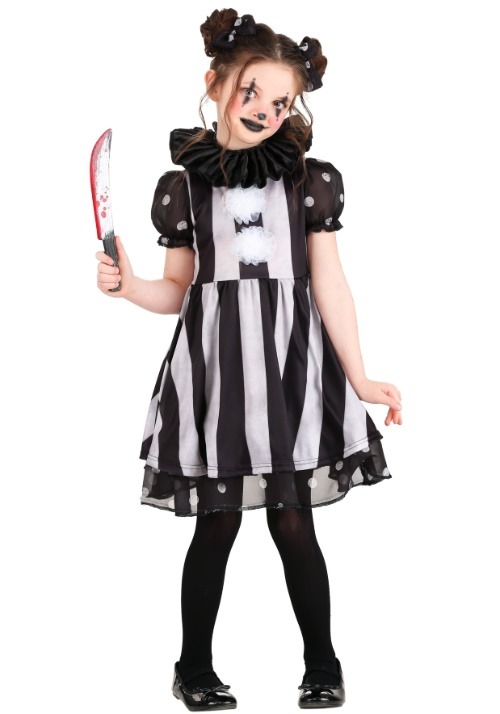 Dark Circus Clown Costume for Girls