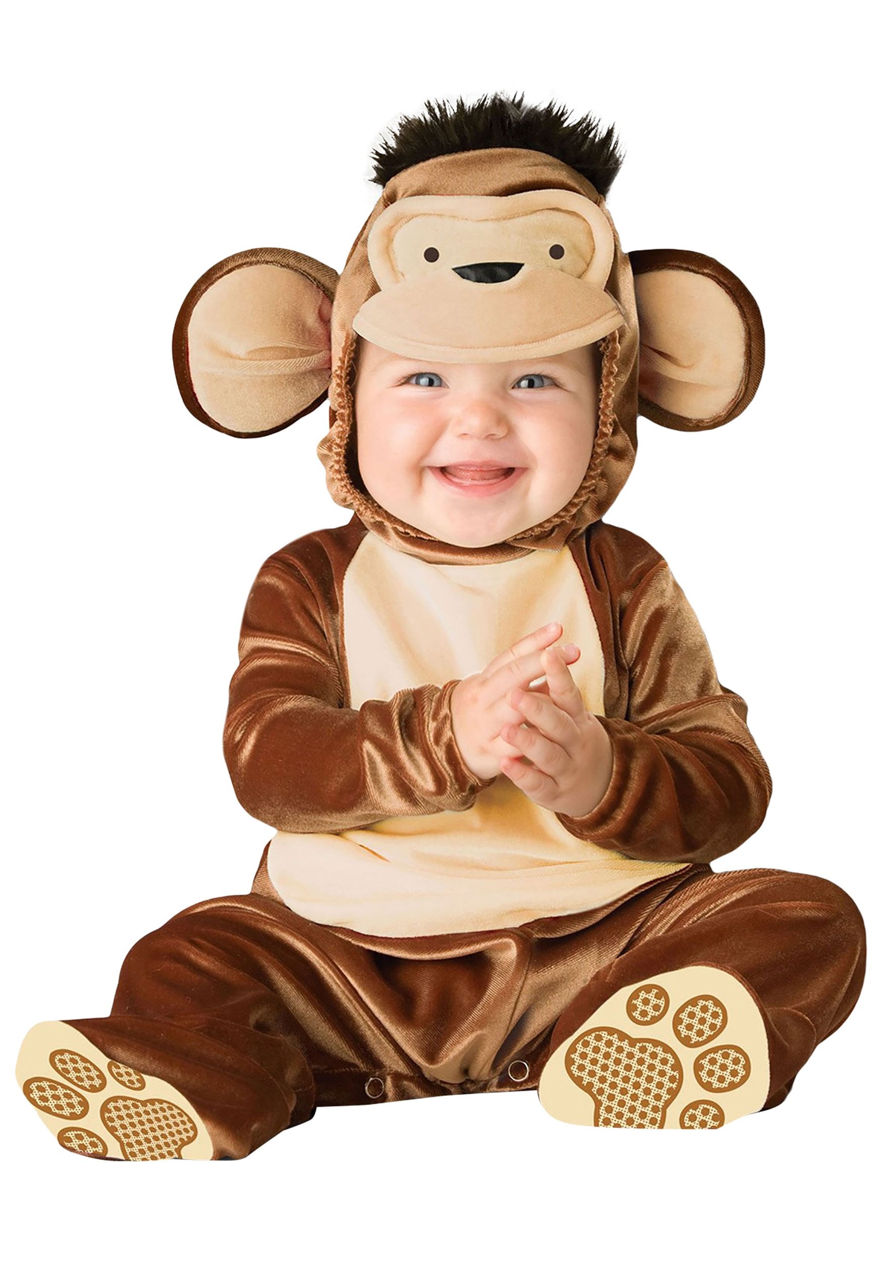 Photos - Fancy Dress Fun World Cute Infant Mischievous Monkey Costume Brown/Yellow