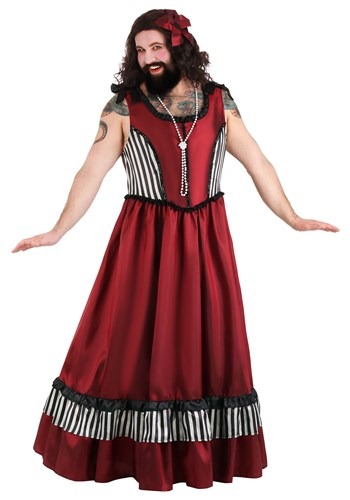 Men's Plus Size Bearded Woman Costume