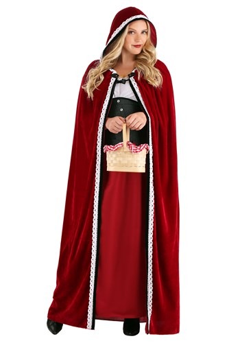 Velvet Adult Riding Hood Cape | Storybook Accessories