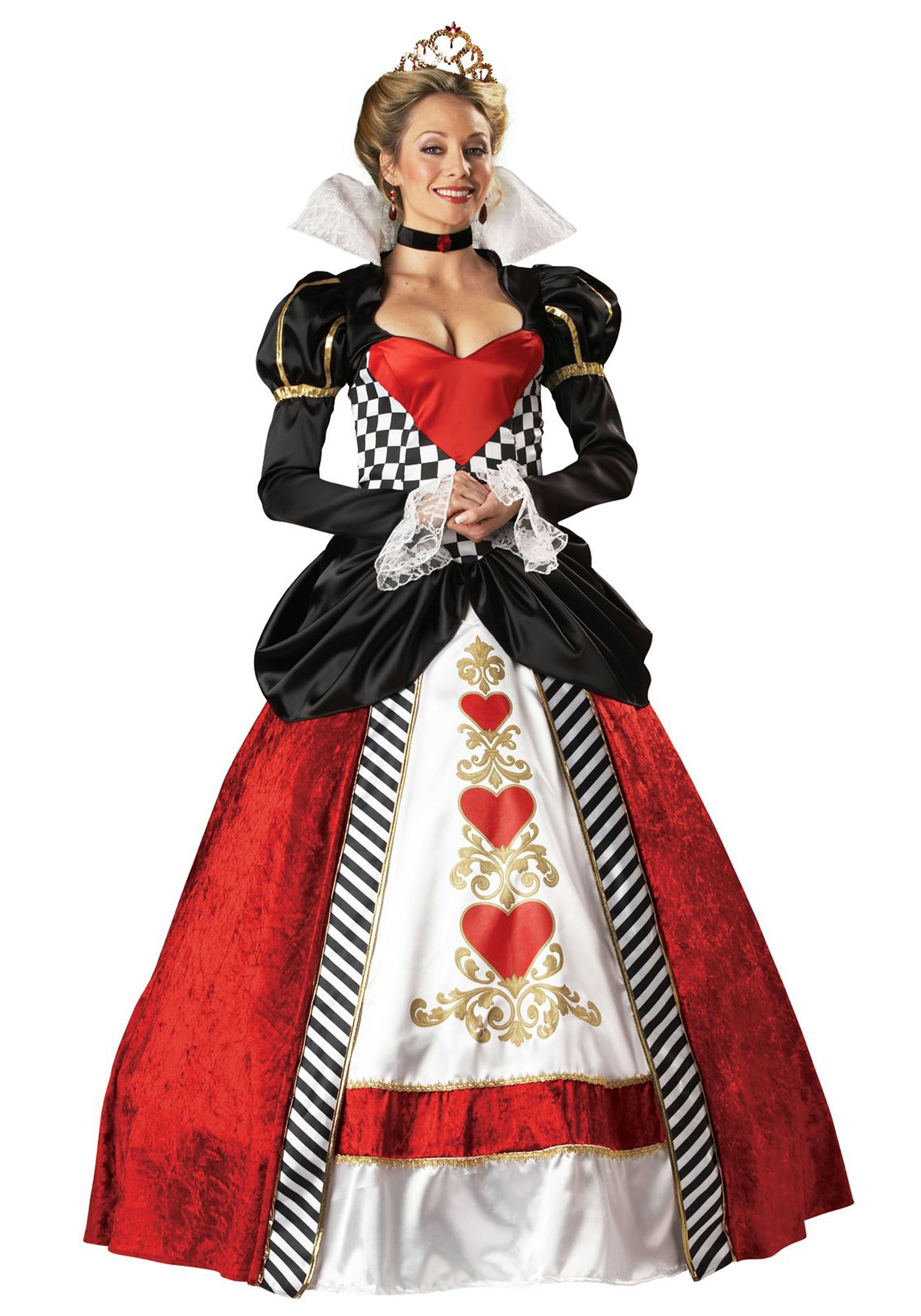 Disfraz de adulto de la reina de corazones de lujo Multicolor Colombia