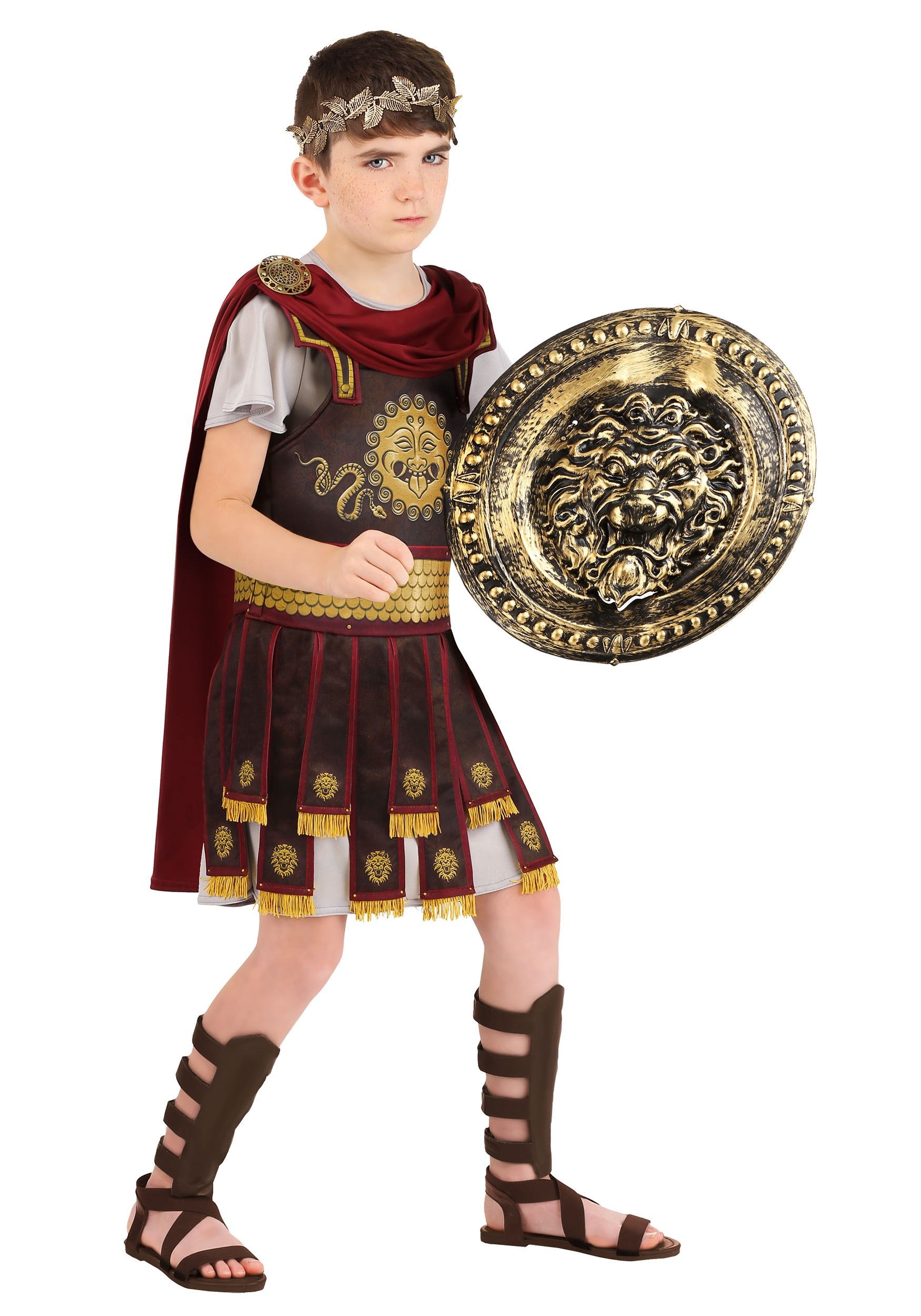 Disfraz de guerrero romano para niños Multicolor