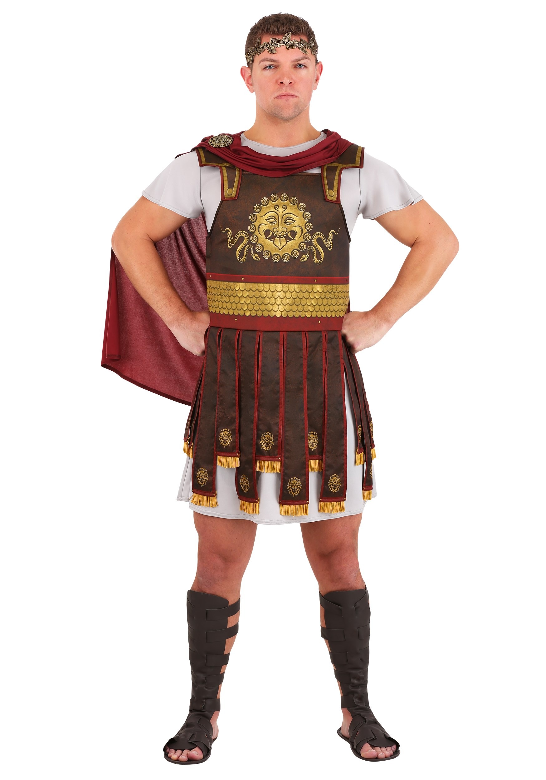 Photos - Fancy Dress Roman FUN Costumes  Warrior Men's Costume Orange/Red/Gray 