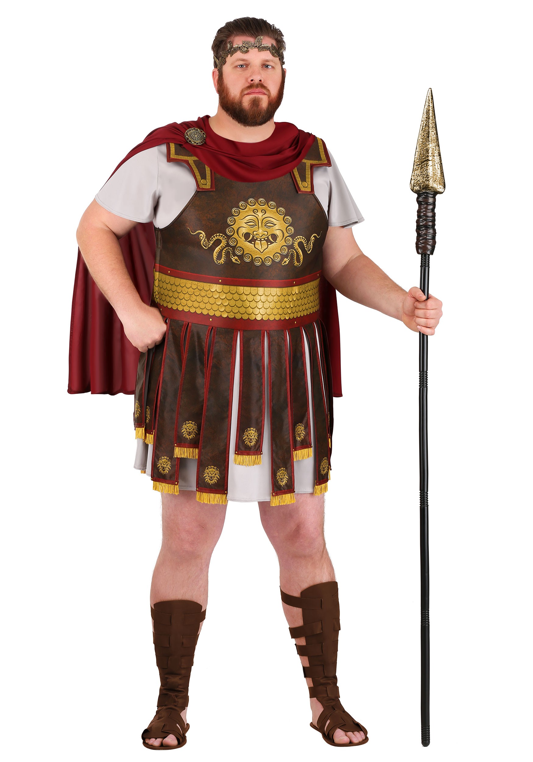 Plus Size Men's Roman Warrior Costume | Historical Costumes