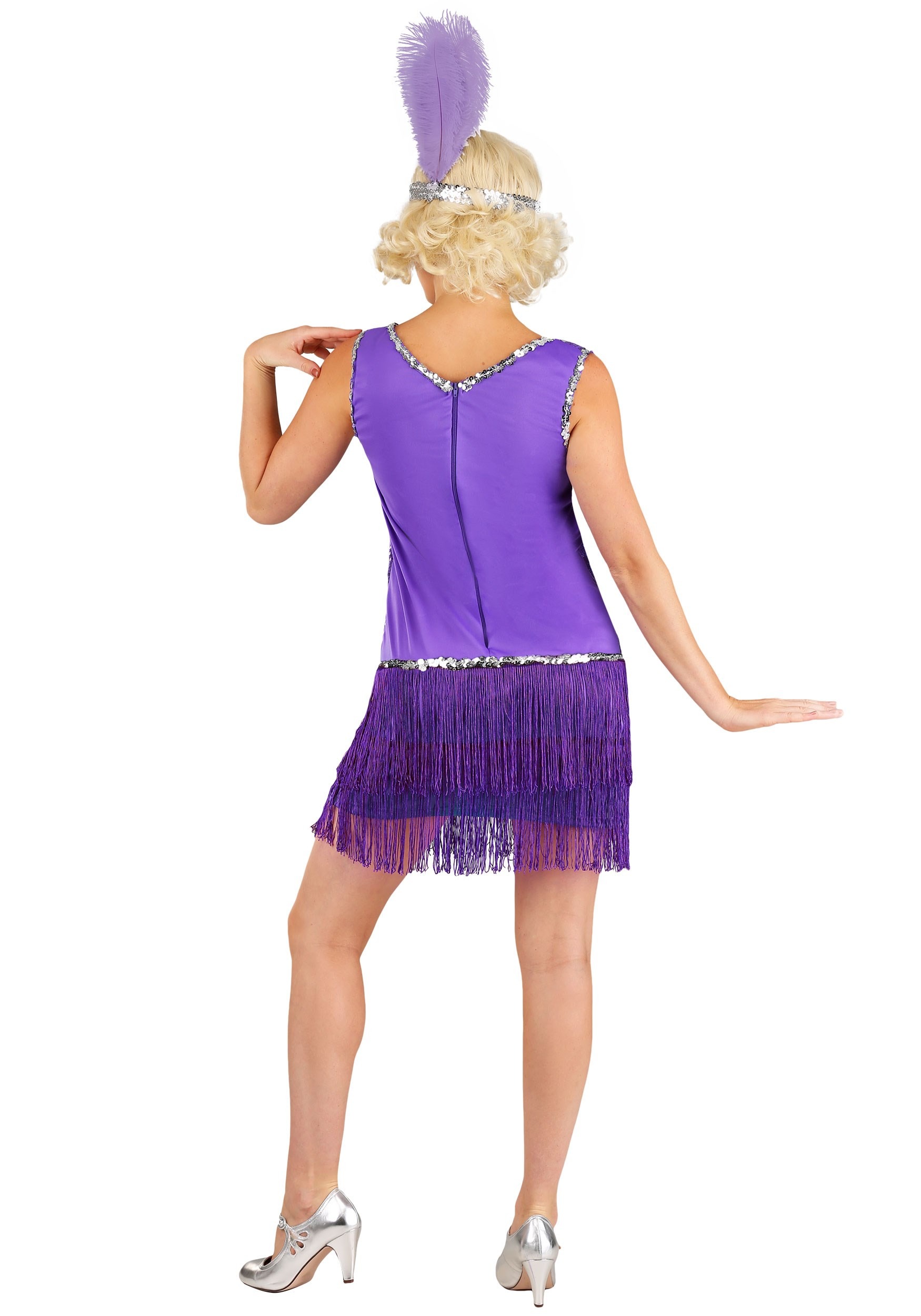 Women's Amethyst Purple Flapper Costume , Women's 1920s Costumes