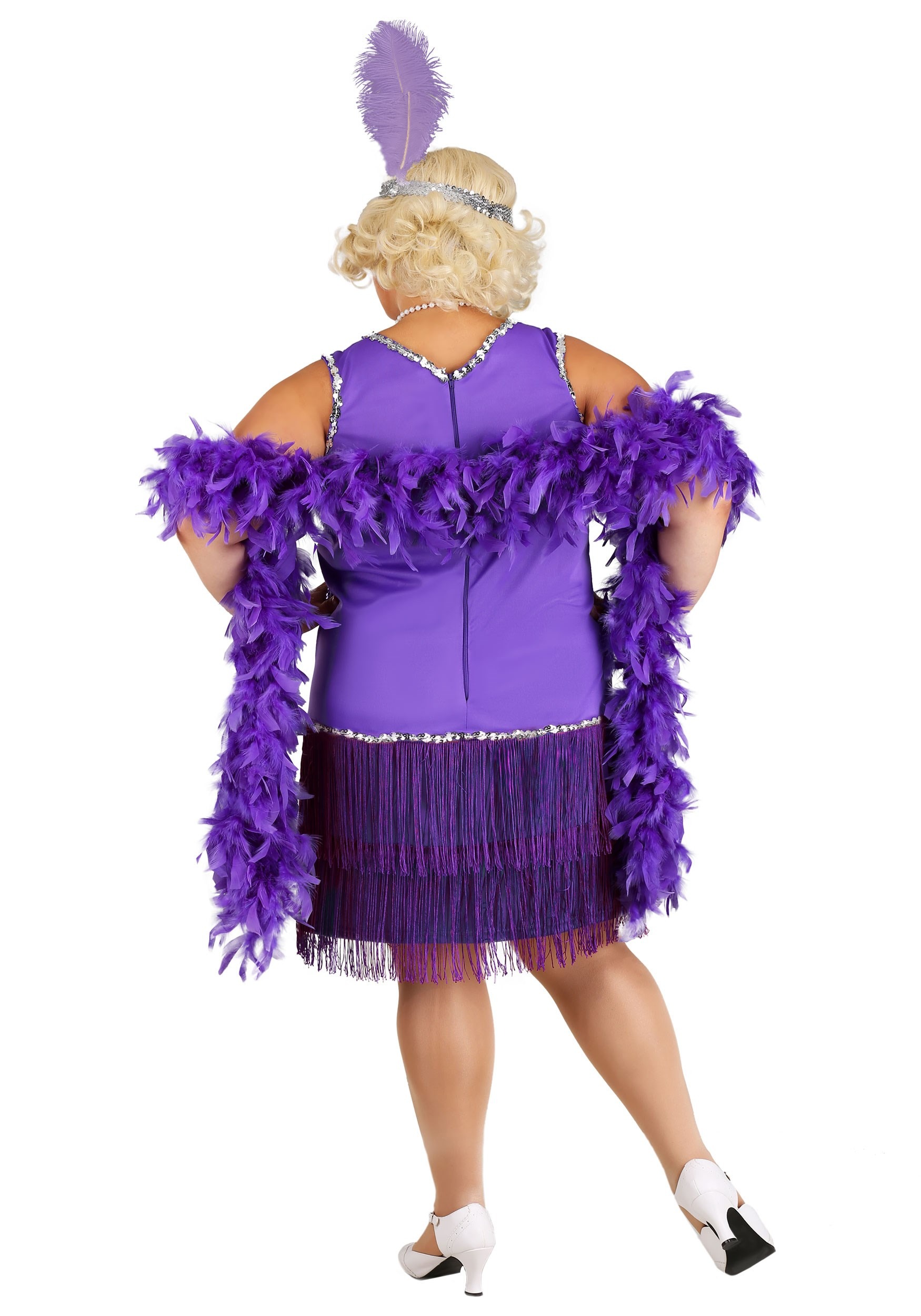 purple flapper dress plus size