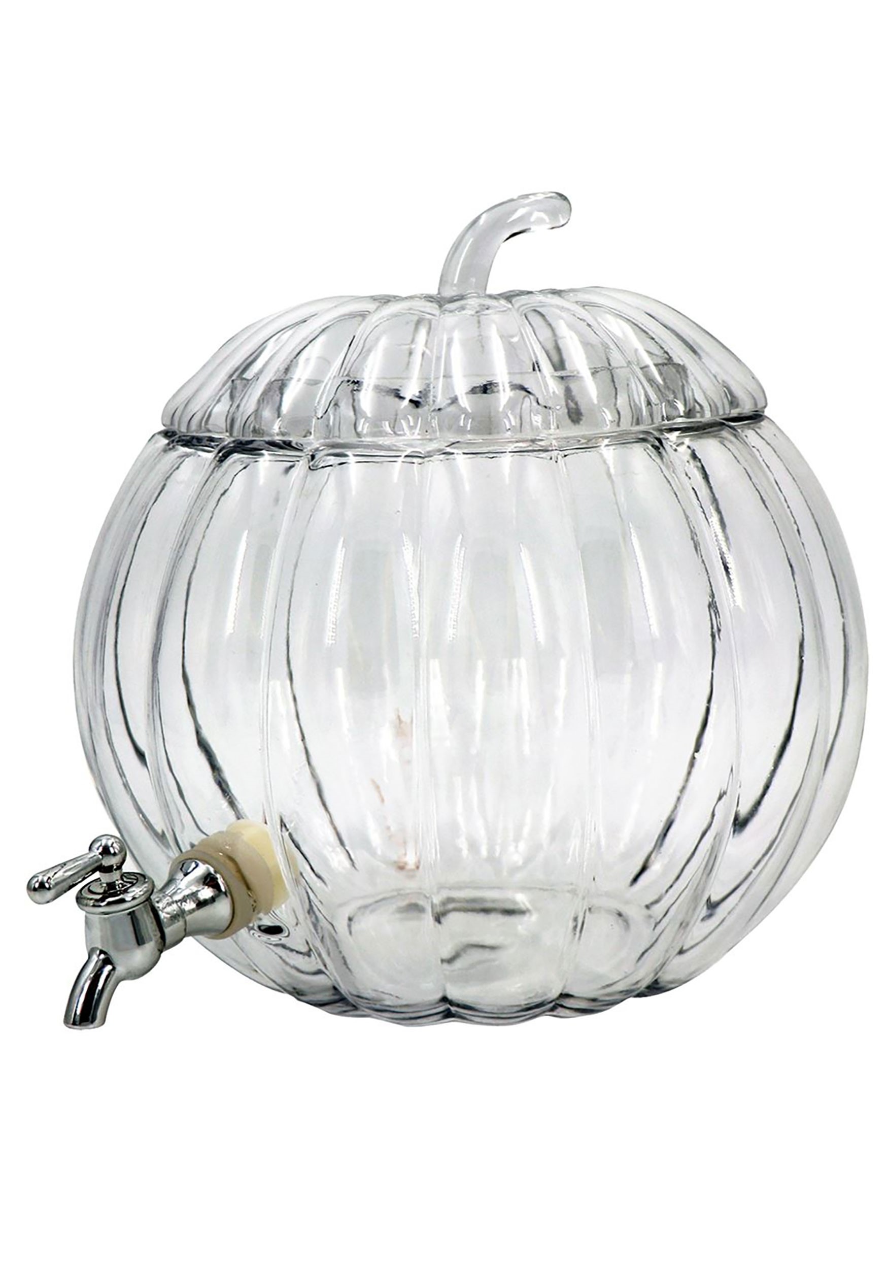 Halloween Decor - 2 Gallon Glass Pumpkin Party Drink Dispenser