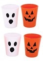 4 Pack Ghost and Pumpkin Halloween Shot Glasses