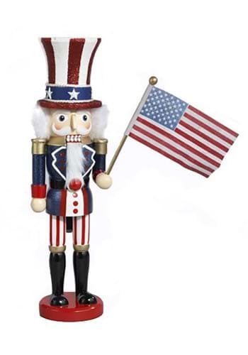 15 inch Wooden Uncle Sam Nutcracker
