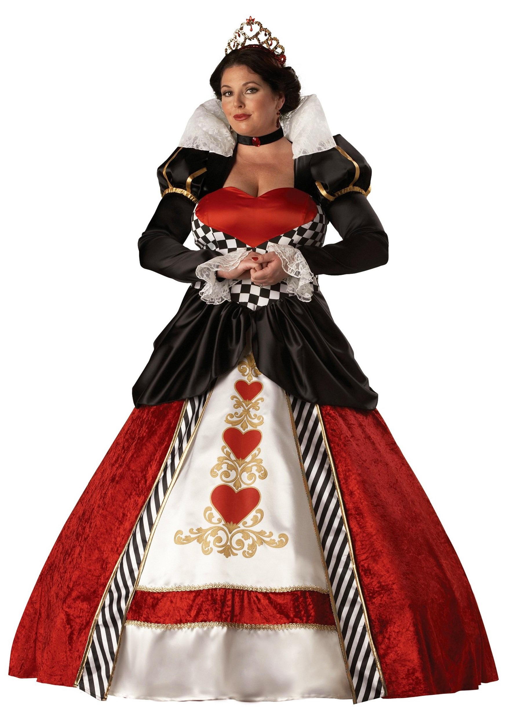 Adult Plus Size Queen Of Hearts Costume 2644