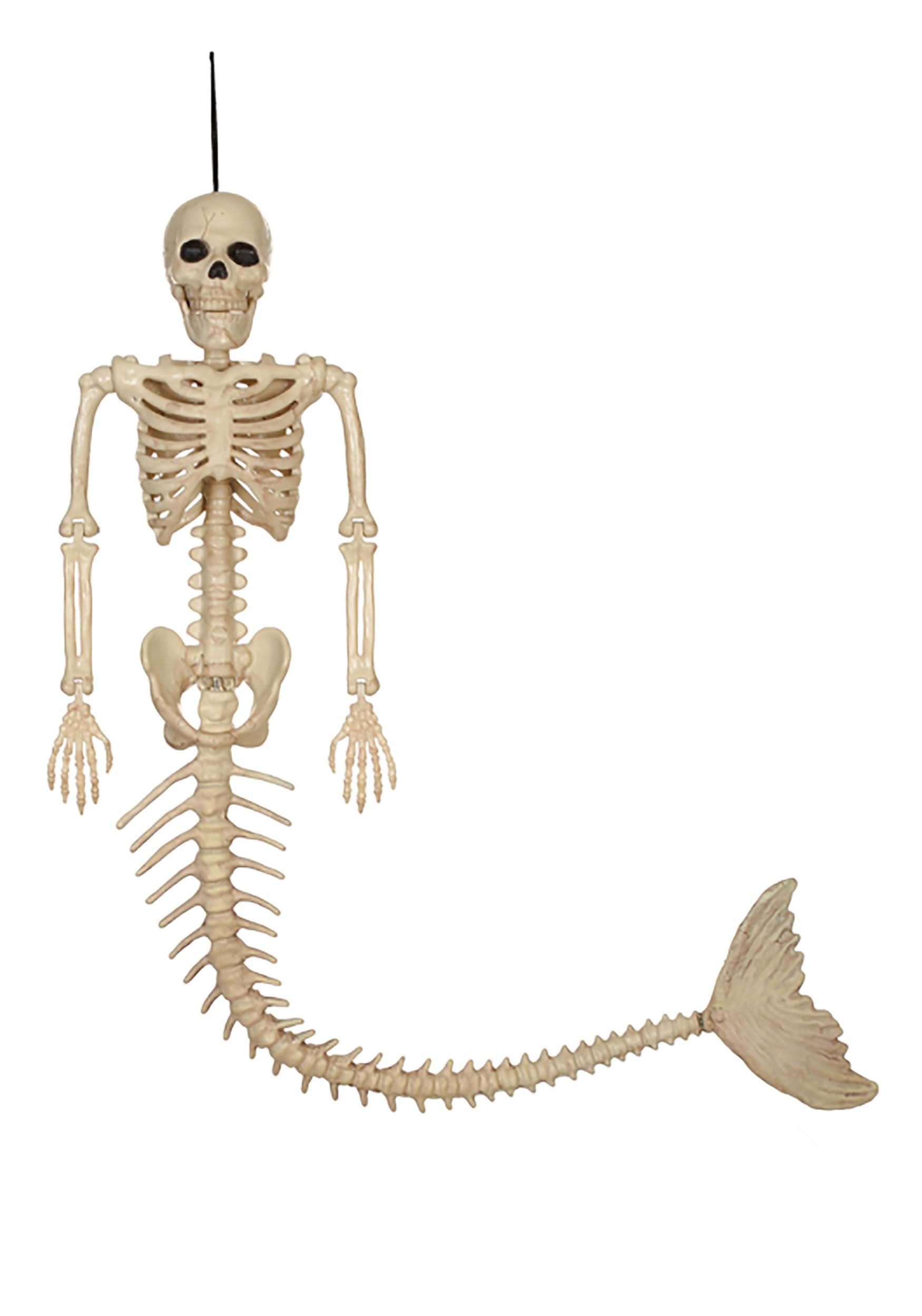 21-Inch Skeleton Mermaid Halloween Prop , Halloween Skeletons