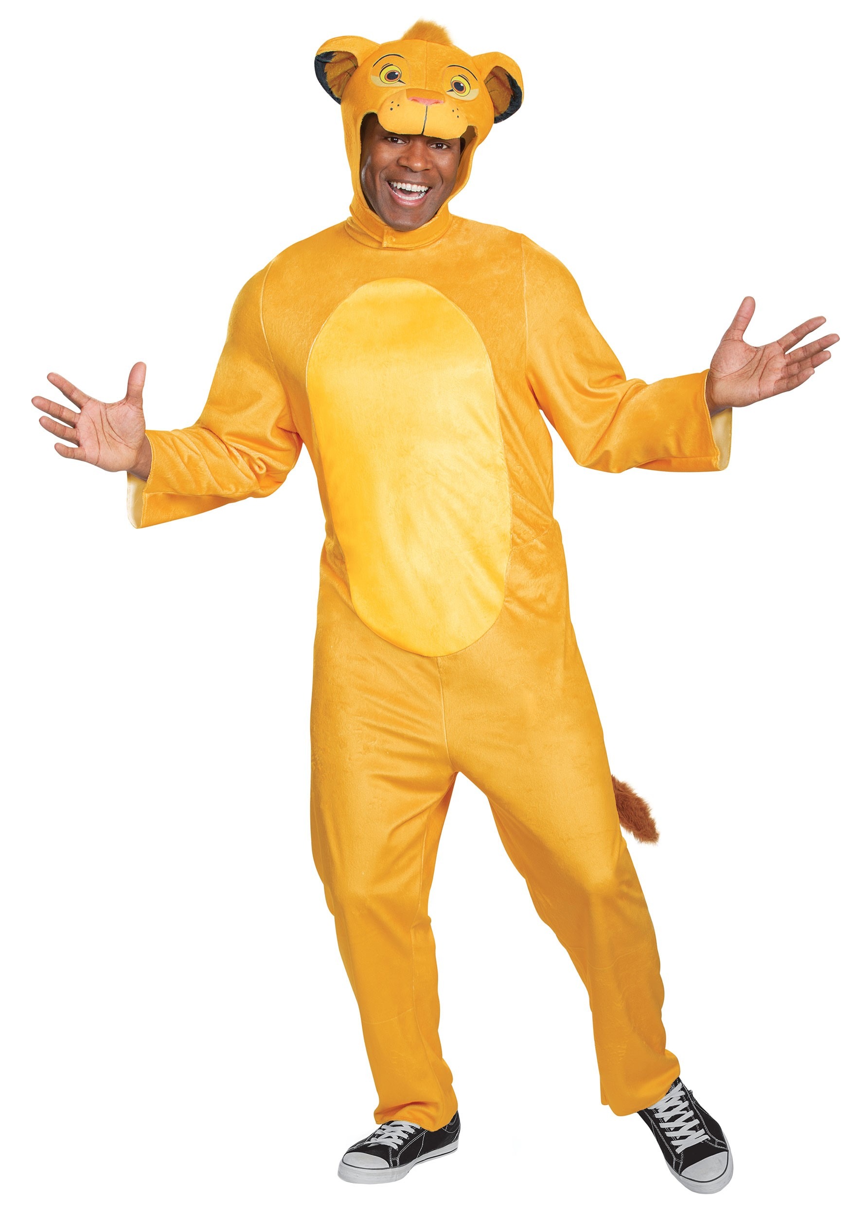 Photos - Fancy Dress Lion Disguise Limited Adult  King Animated Simba Jumpsuit Costume Orange 