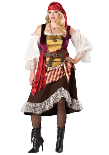 Women's Plus Size Deckhand Darlin' Pirate Costume