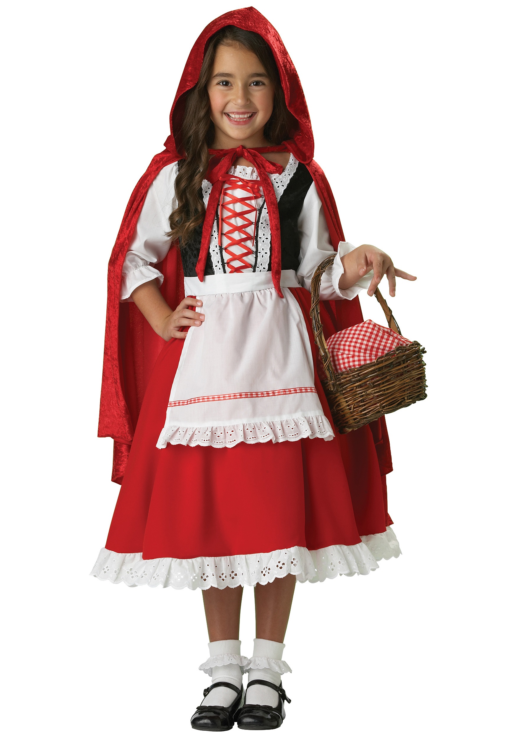 Ladies Little Red Riding Hood Cape Fancy Dress Costume Accessory One Size 
