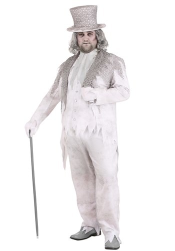 Victorian Men’s Costumes: Mad Hatter, Rhet Butler, Willy Wonka Plus Size Victorian Ghost Mens Costume  AT vintagedancer.com