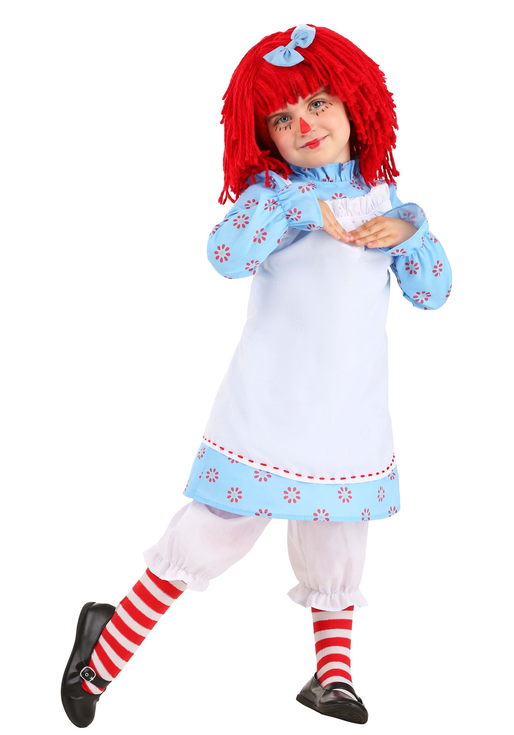 Photos - Fancy Dress FUN Costumes Exclusive Raggedy Ann Costume for Toddler's Red/Blue/