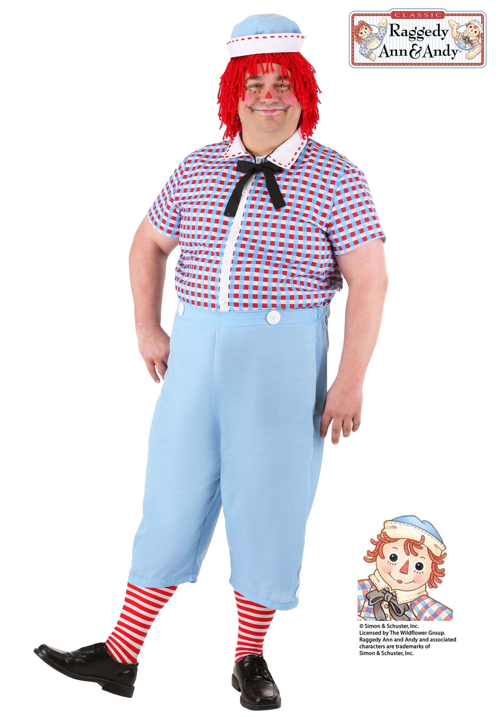 Men S Plus Size Raggedy Andy Costume