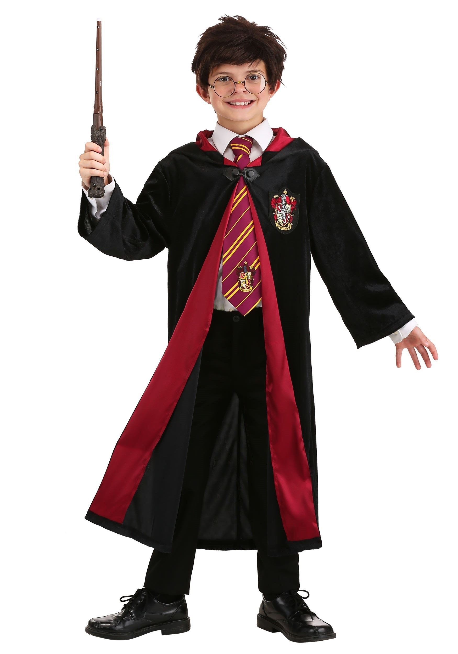 Photos - Fancy Dress Deluxe Jerry Leigh  Kids Harry Potter Gryffindor Robe Costume Black/Red 